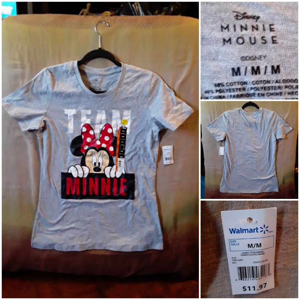Brand New Disney Minnie Mouse Womens Medium Teeshirt